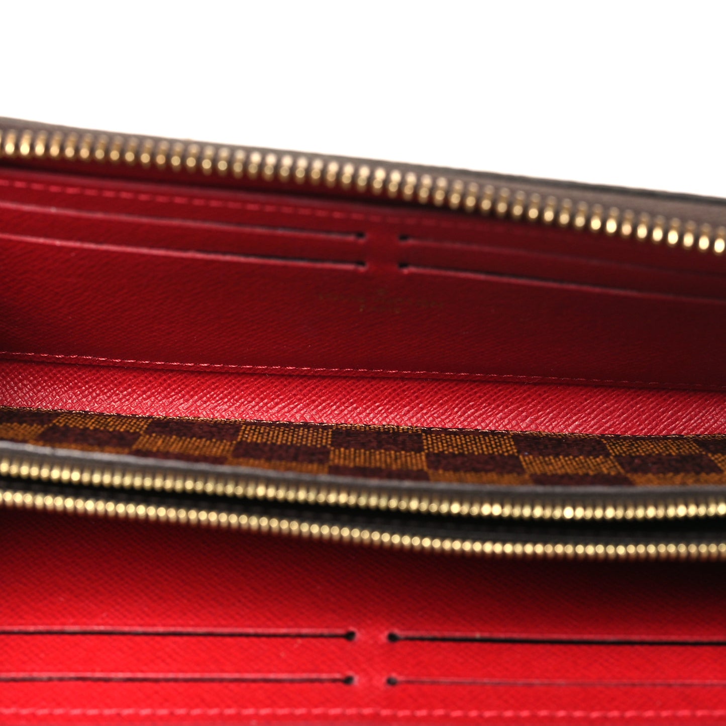 Damier Ebene Clemence Wallet Cherry