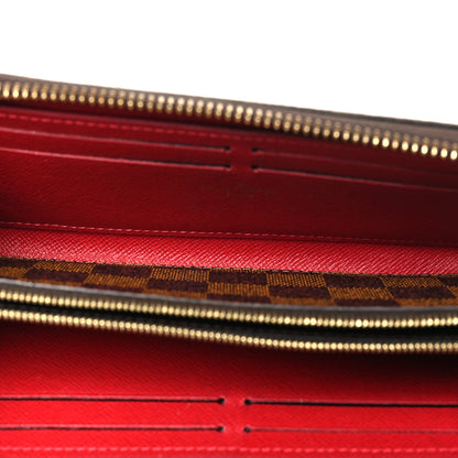 Louis Vuitton Damier Ebene Clemence Wallet Cherry 5 of 7