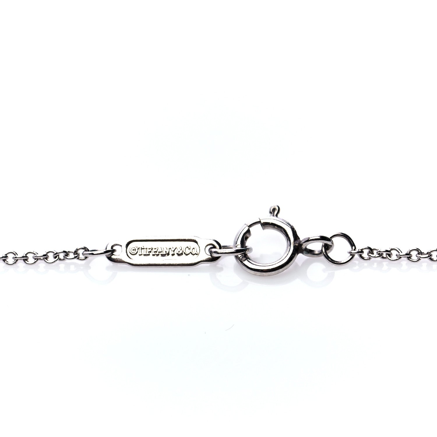 Tiffany Platinum Diamond .26ct Solitaire Pendant Necklace 5 of 7