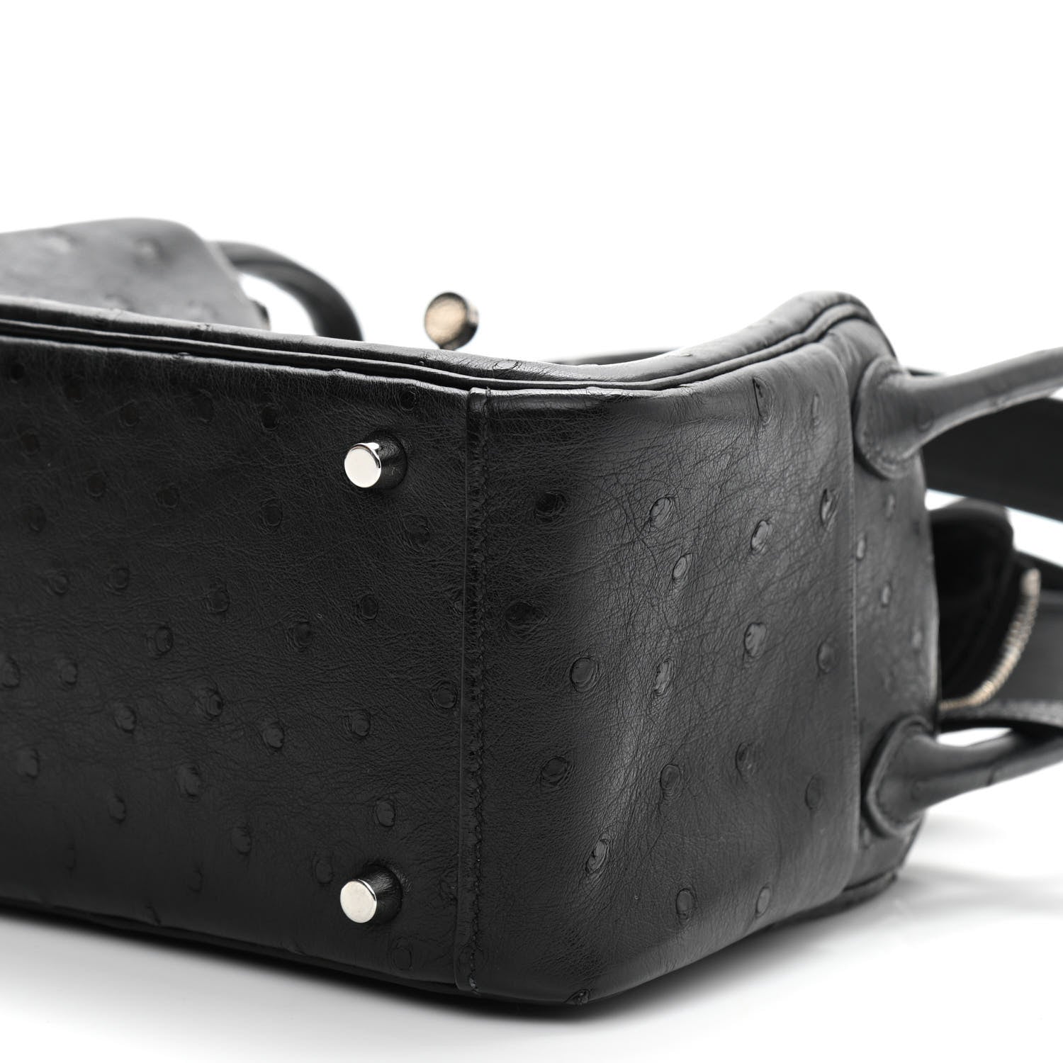 Hermes Ostrich Mini Lindy 20 Black 9 of 10