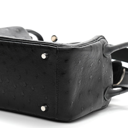 Hermes Ostrich Mini Lindy 20 Black 9 of 10