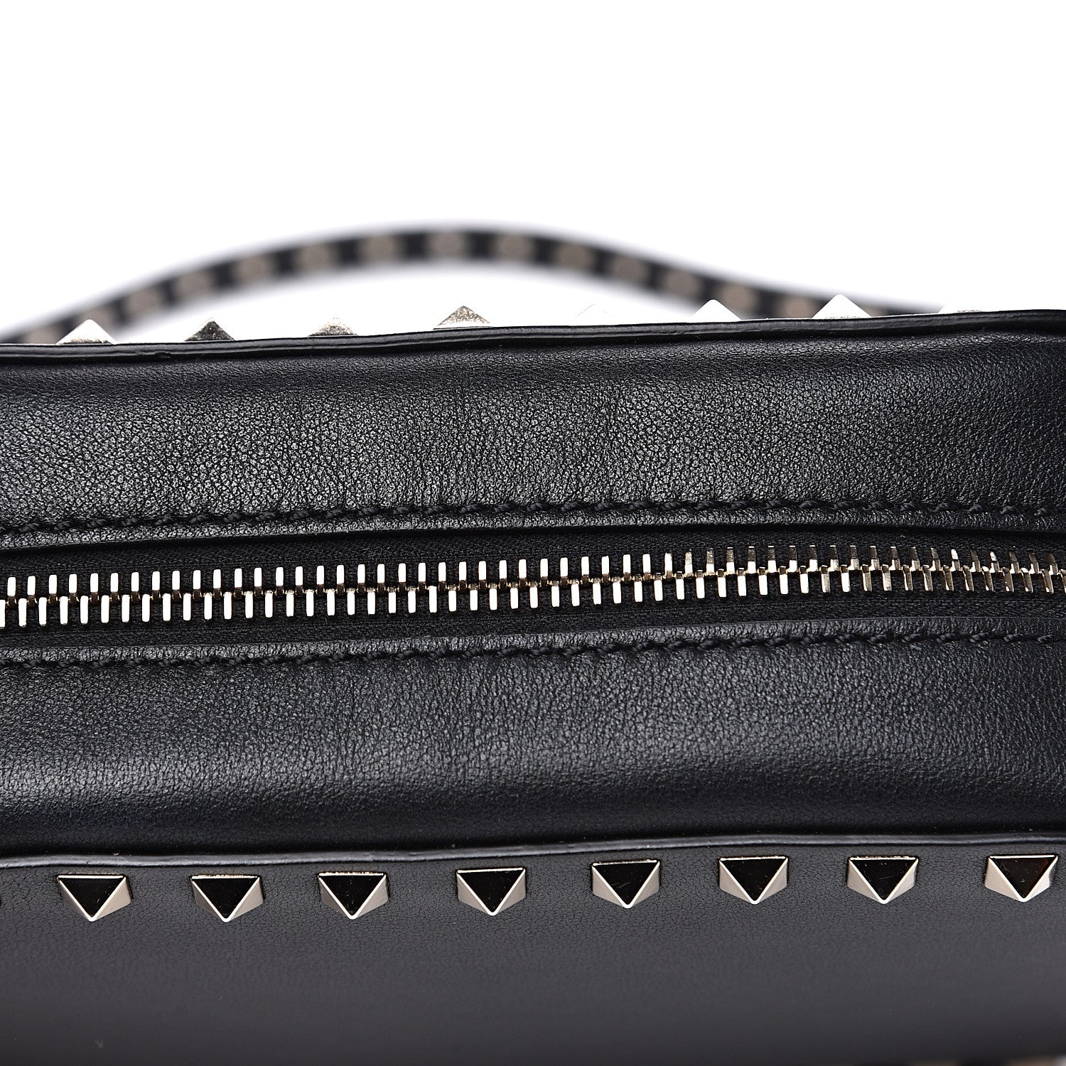 Valentino Garavani Calfskin Rockstud Camera Crossbody Bag Black 6 of 11
