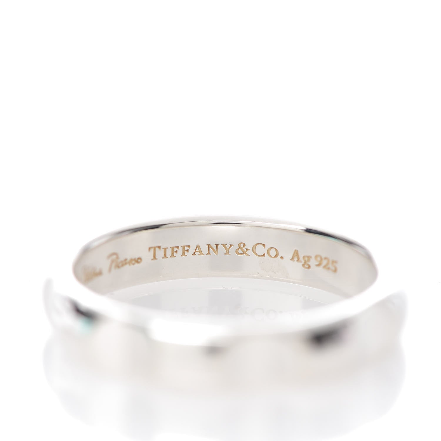 Tiffany Sterling Silver Diamond Paloma's Groove Ring 56 7.5 5 of 6