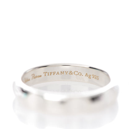 Tiffany Sterling Silver Diamond Paloma's Groove Ring 56 7.5 5 of 6