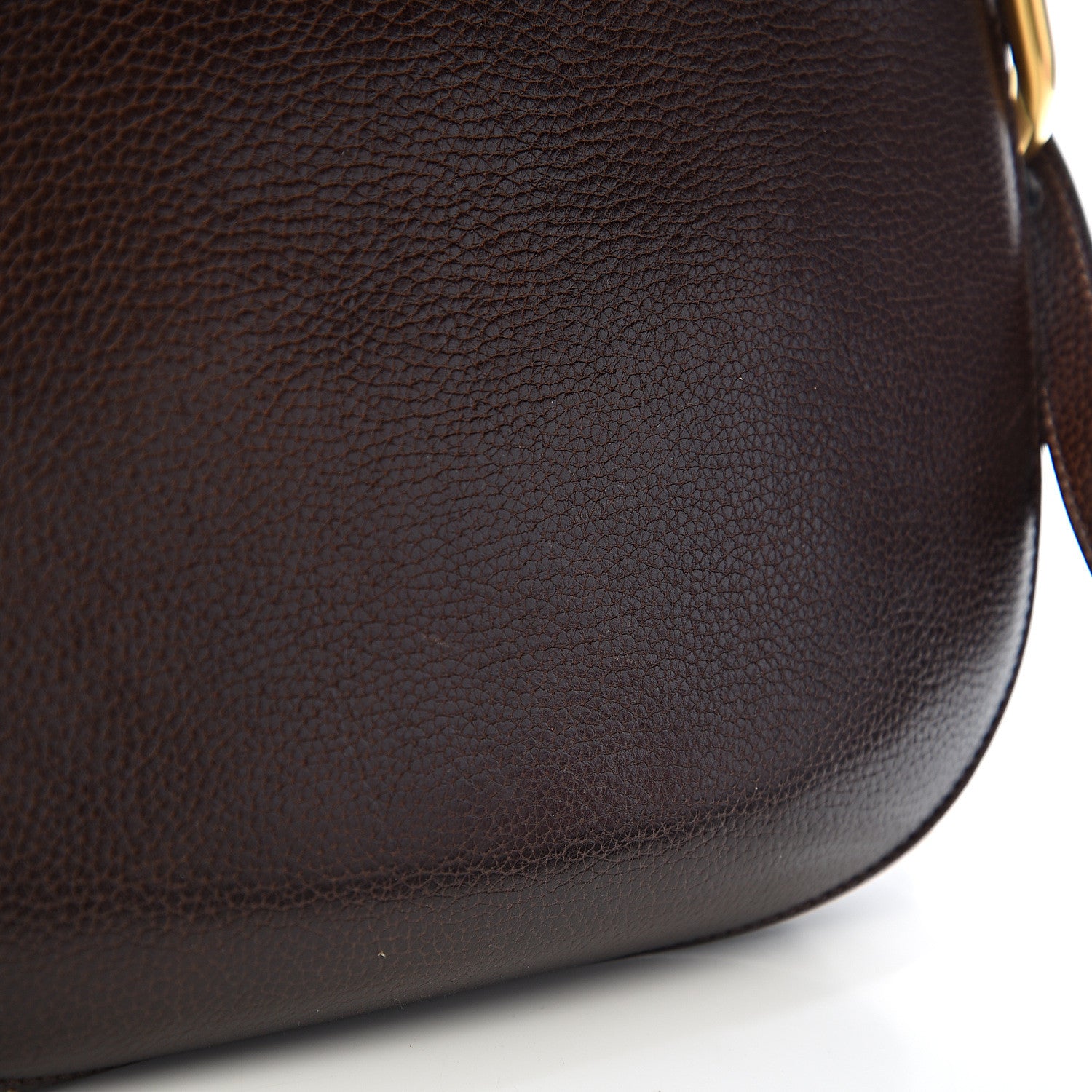 Chloe Grained Calfskin Medium Hudson Tassel Shoulder Bag Dark Wood 12 of 14