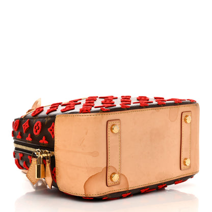 Louis Vuitton Monogram Tuffetage Deauville Cube Red 4 of 14