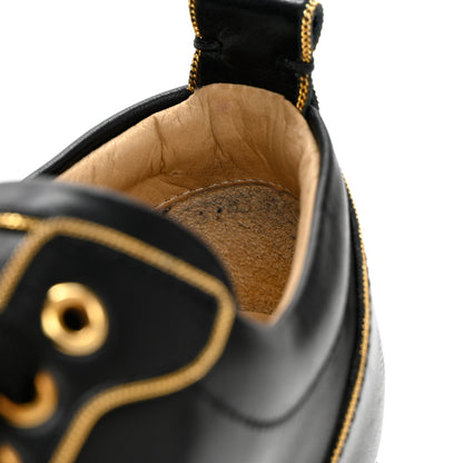 Christian Louboutin Calfskin Spikes Womens Rush Flat Sneakers 36.5 Black Gold 9 of 12