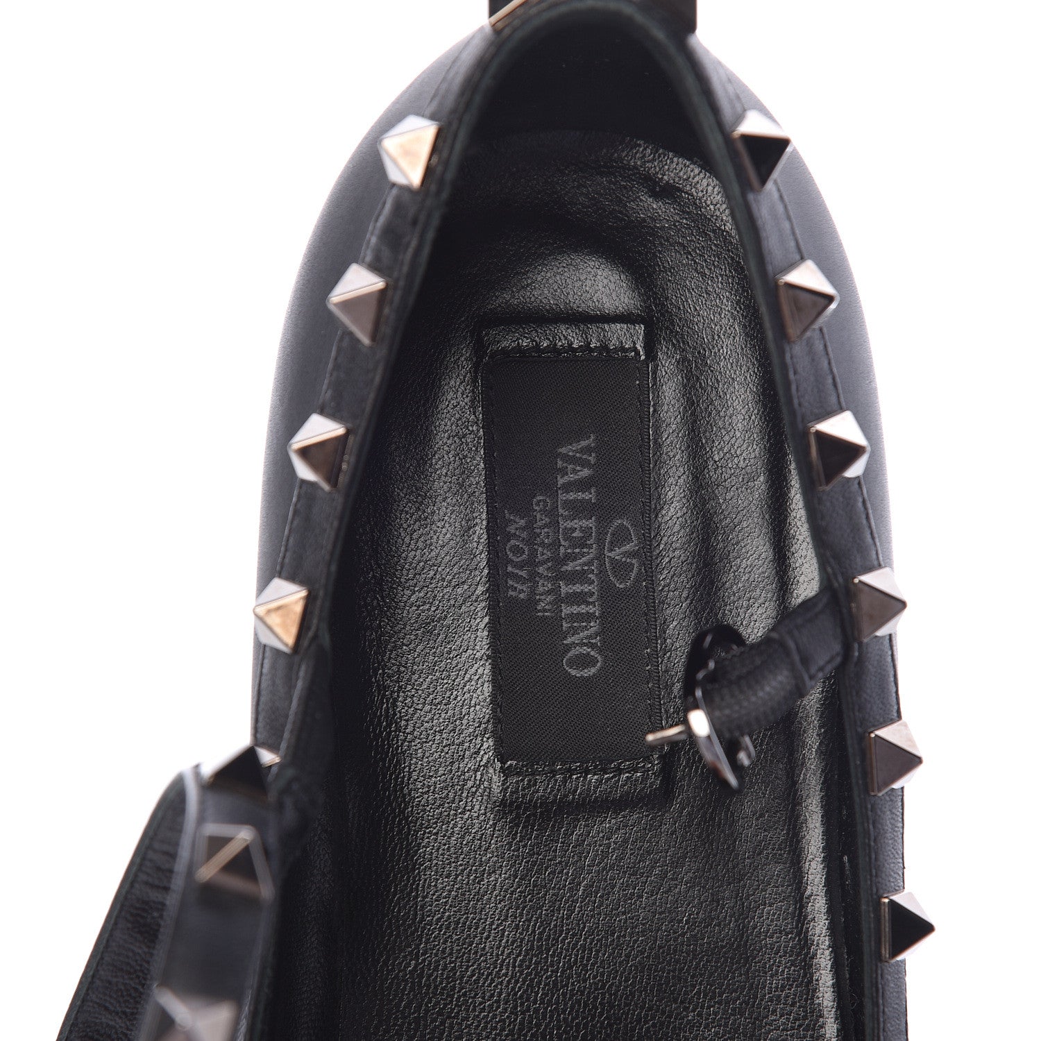 Valentino Garavani Nappa Rockstud Cage Ballerina Flats 41 Black 7 of 11