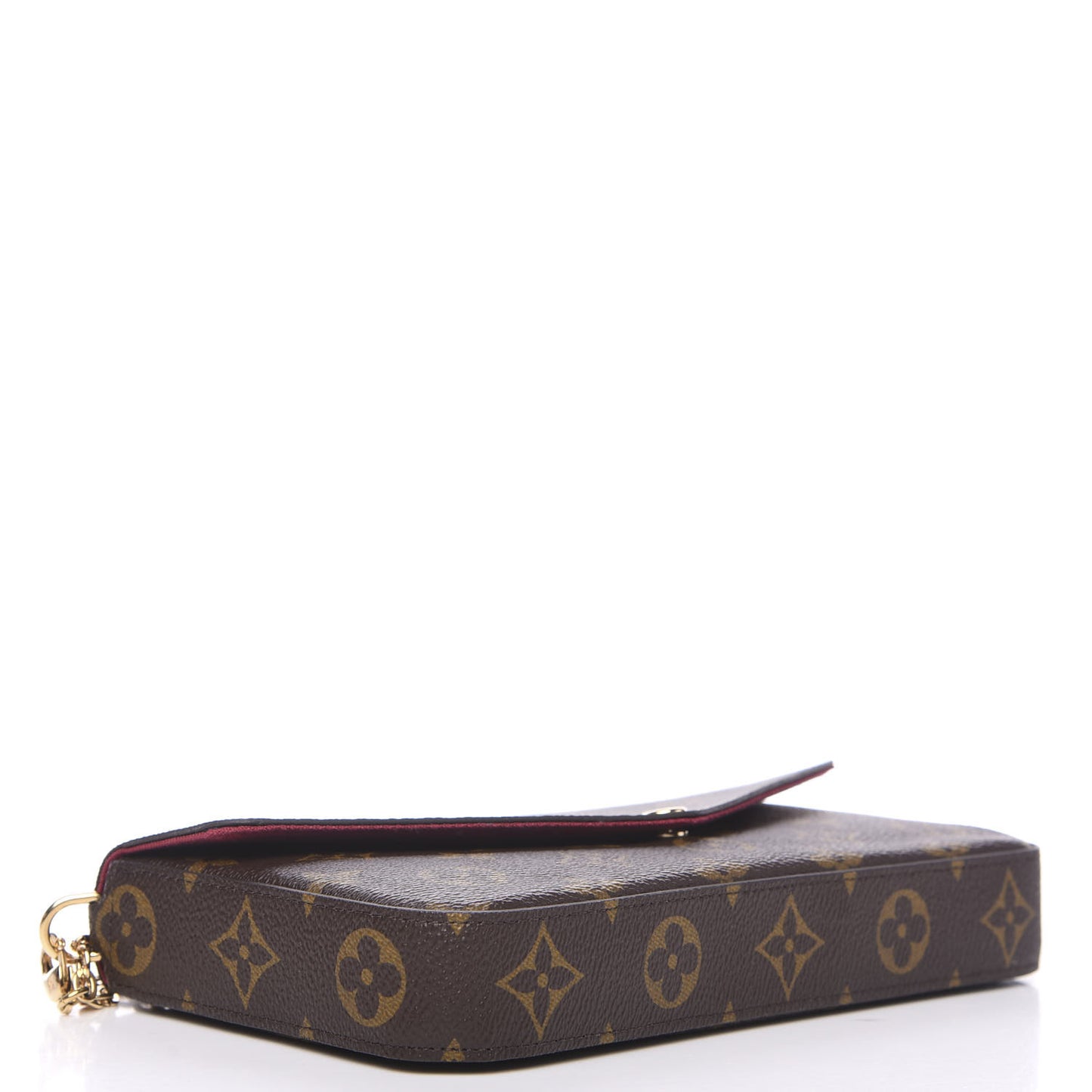 Monogram Pochette Felicie Chain Wallet Fuchsia