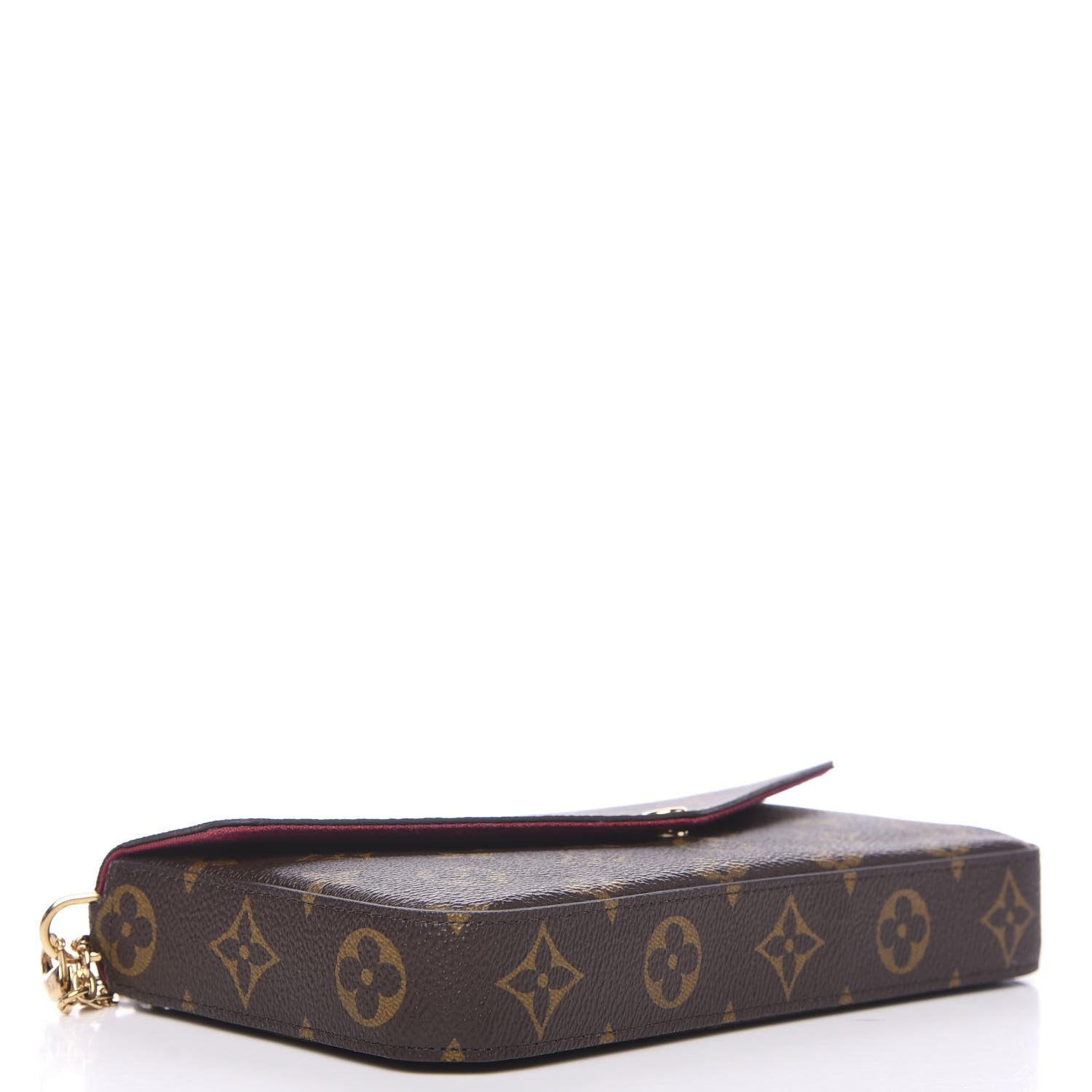 Louis Vuitton Monogram Pochette Felicie Chain Wallet Fuchsia 3 of 9