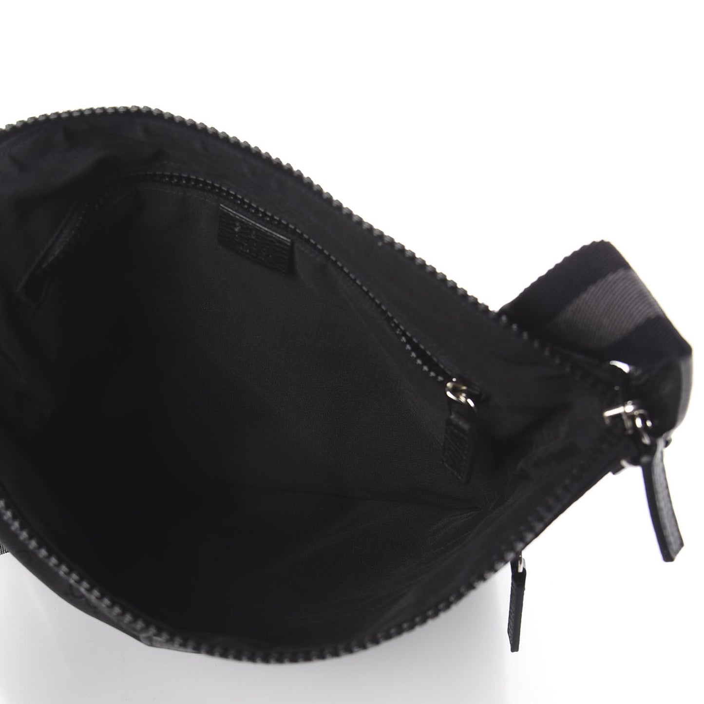 Nylon Monogram Medium Flat Messenger Bag Black