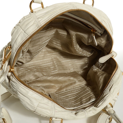 Prada Nappa Gaufre Bauletto Bianco 5 of 9