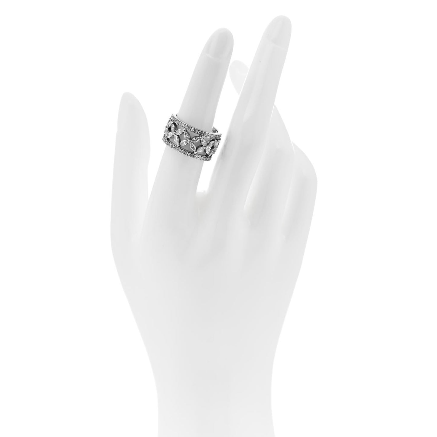 Platinum Diamond Victoria Band Ring 52 6