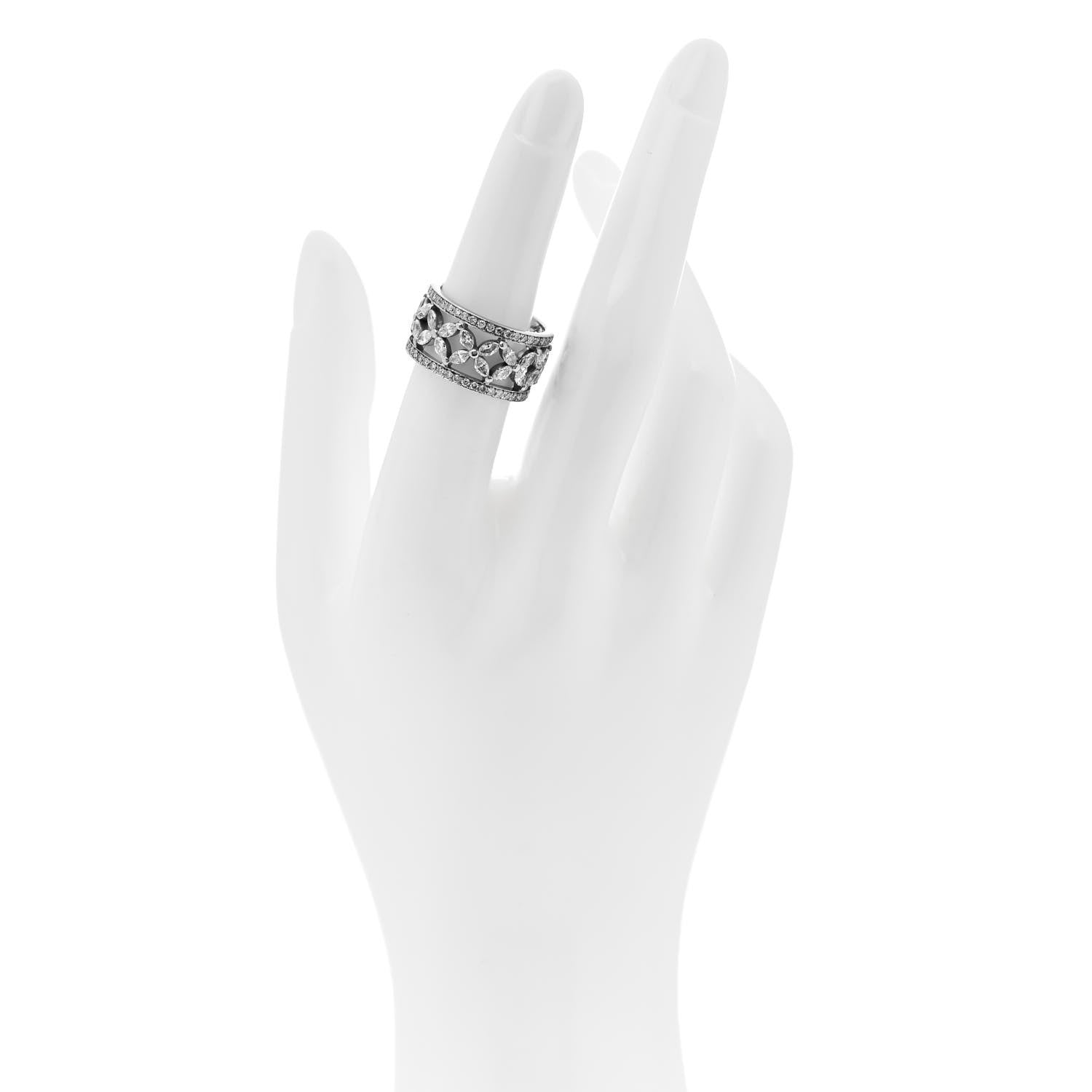 Tiffany Platinum Diamond Victoria Band Ring 52 6 2 of 5