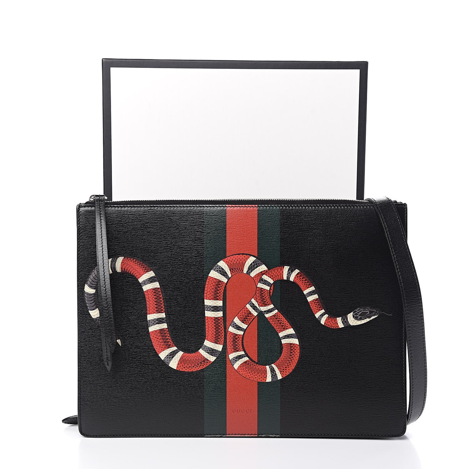 Gucci Calfskin Kingsnake Print Messenger Black 14 of 14