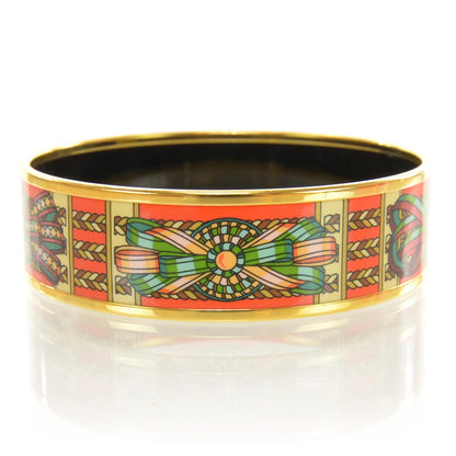 Hermes Enamel Printed Rubans du Cheval Wide Bracelet PM 65 4 of 6
