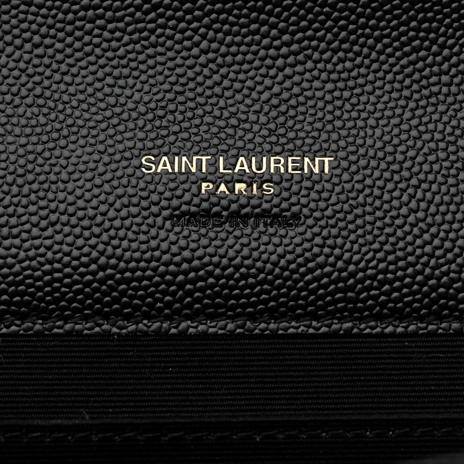 Saint Laurent Grain De Poudre Textured Mixed Matelasse Triquilt Monogram Clutch Black 6 of 8