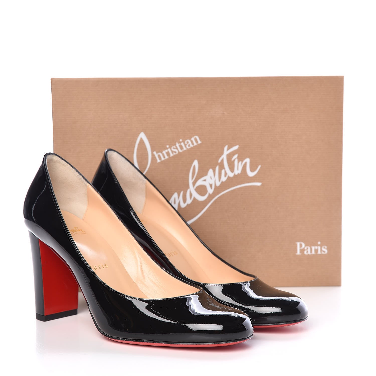 Christian Louboutin Patent Lady Gena 85 Pumps 37 Black 9 of 9