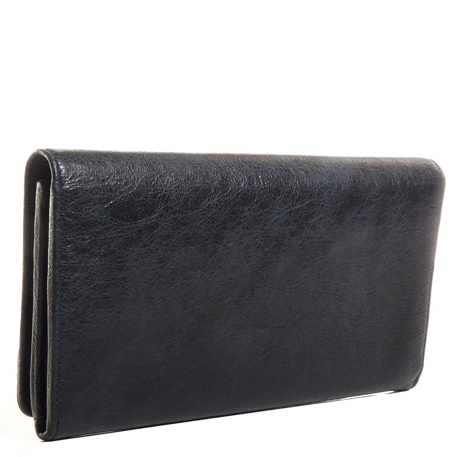 Balenciaga Agneau Classic Hardware Money Wallet Dark Night 3 of 11