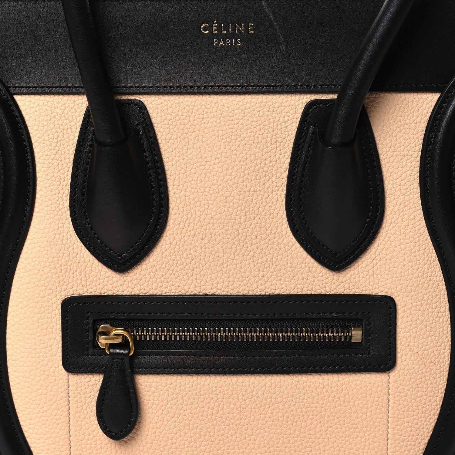 Celine Baby Grained Calfskin Nubuck Micro Tri-Color Luggage Corn Red 7 of 9