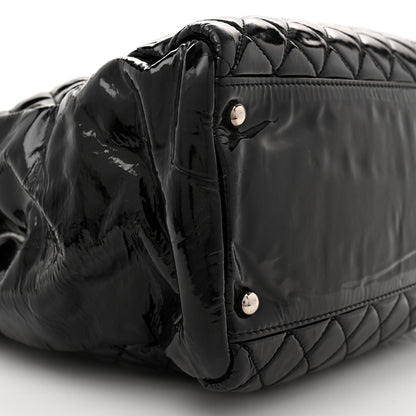 Chanel Patent Quilted Large Shopping Tote Black 9 of 18
