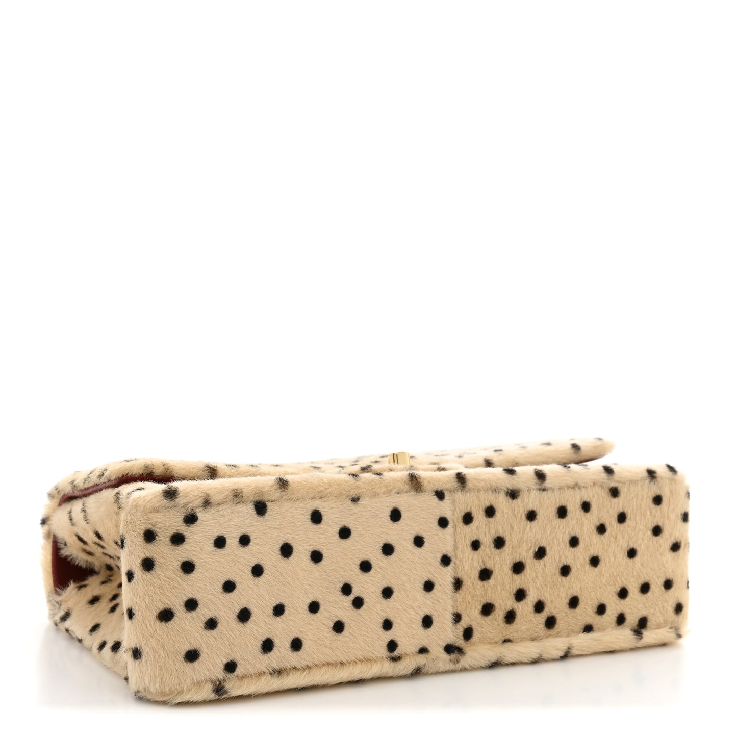 Pony Hair Cheetah Printed Creative Fabrics Flap Light Beige Black