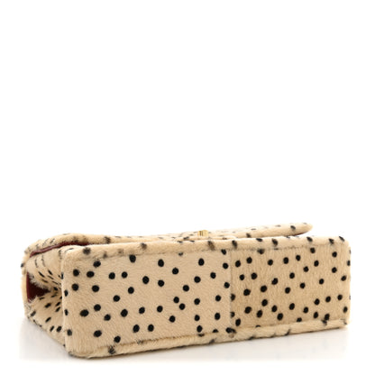 Chanel Pony Hair Cheetah Printed Creative Fabrics Flap Light Beige Black 4 of 11