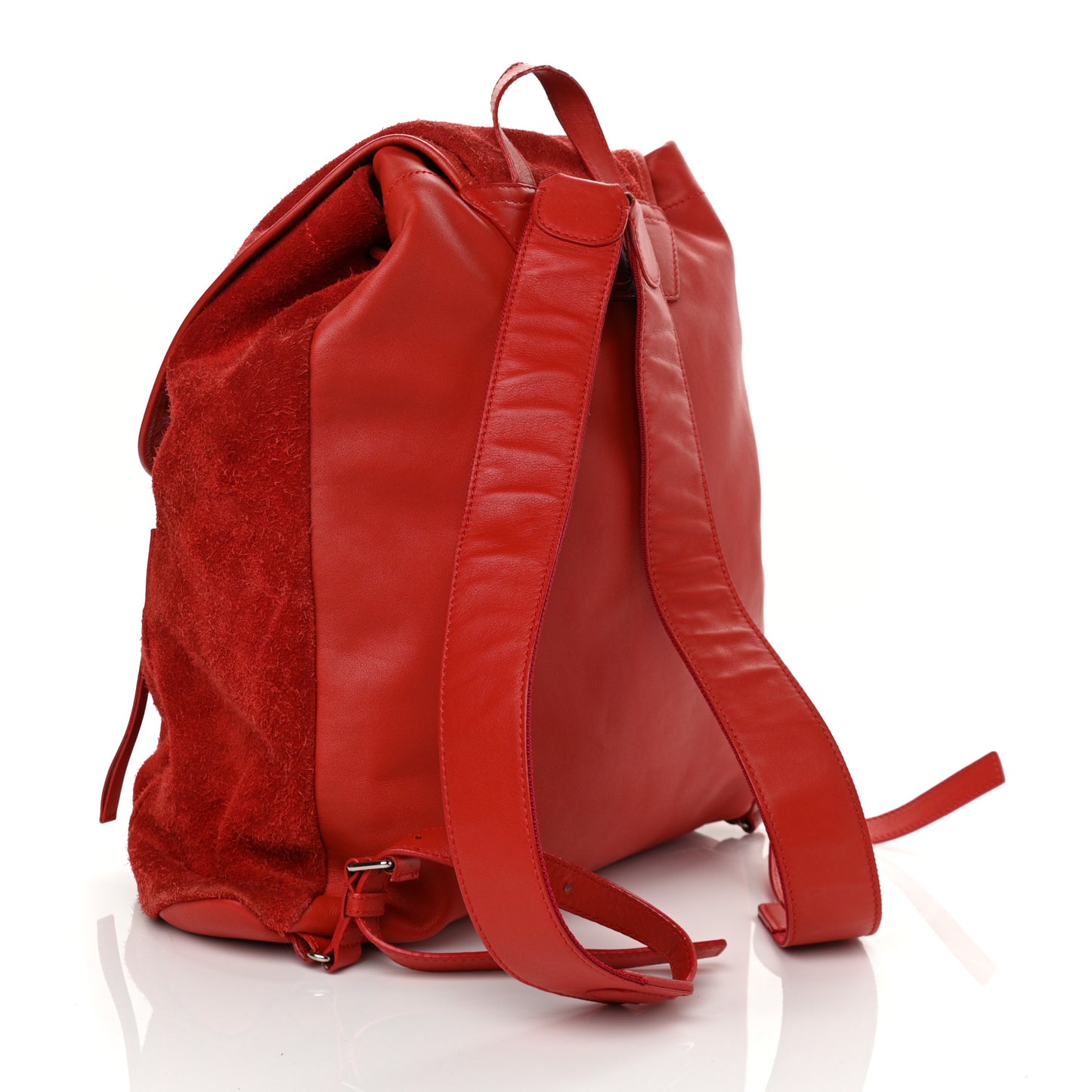 Matte Calfskin Classic Hardware S Traveler Backpack Rouge Grenade
