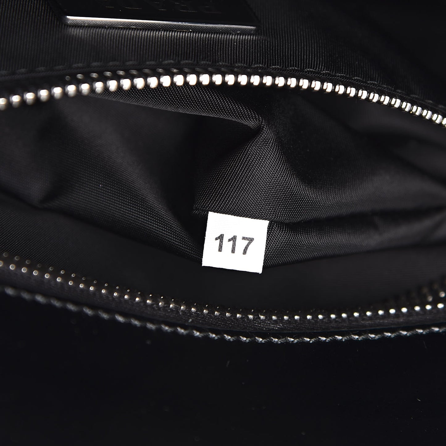 Tessuto Nylon Spazzolato Small Ouverture Top Handle Bag Black