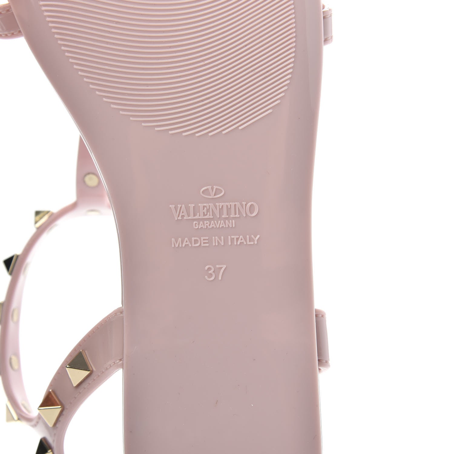 Valentino Garavani PVC Jelly Rockstud Caged Sandals 37 Water Rose 7 of 7