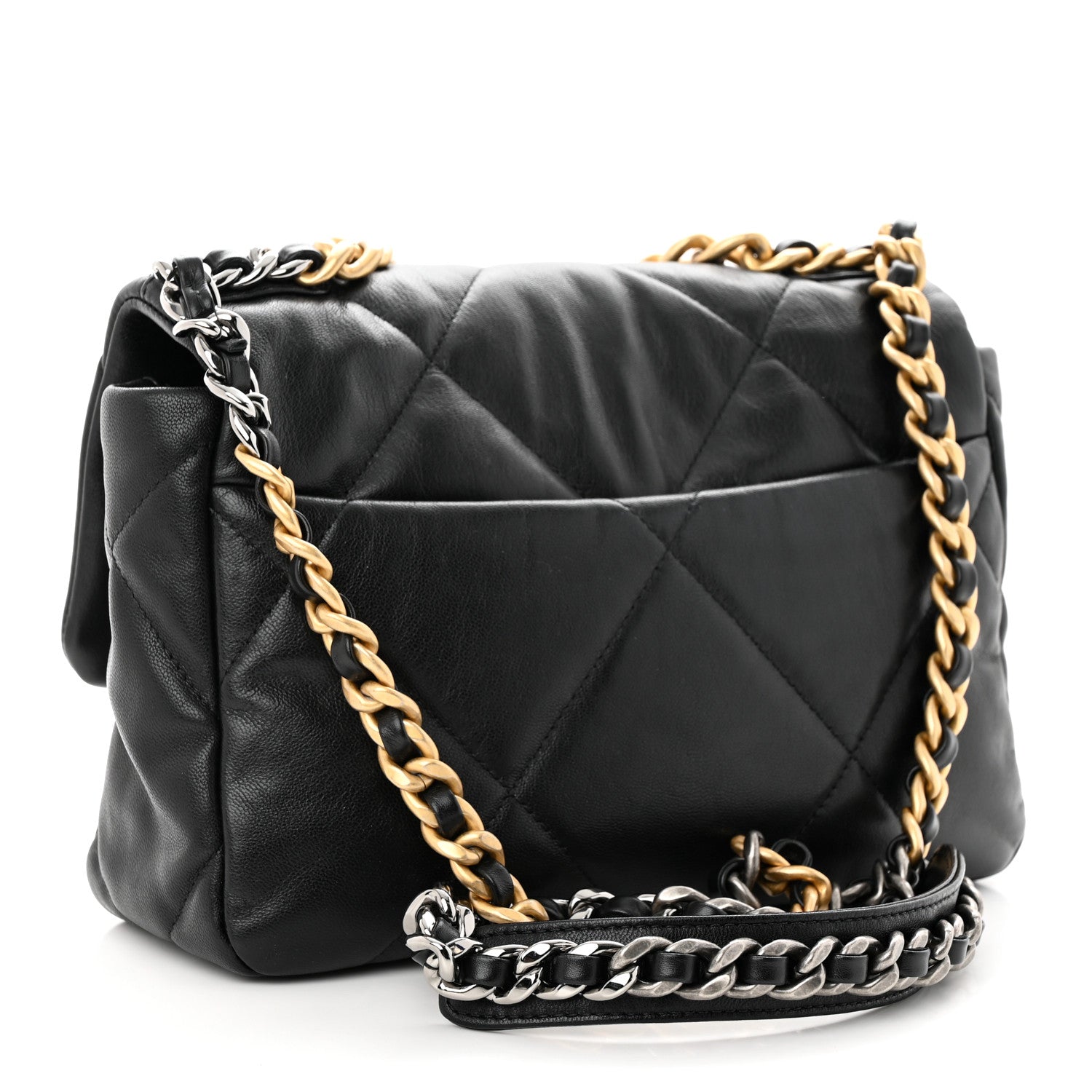 Chanel Goatskin Quilted Medium Chanel 19 Flap Black 3 of 11
