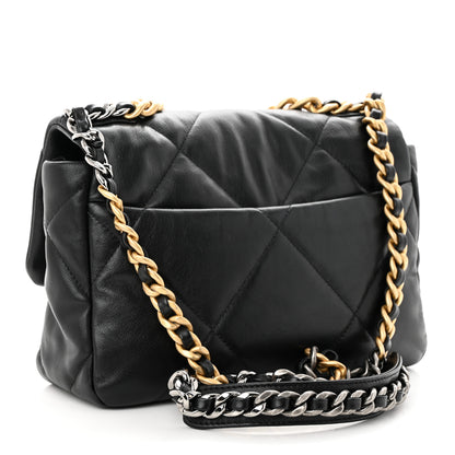 Chanel Goatskin Quilted Medium Chanel 19 Flap Black 3 of 11
