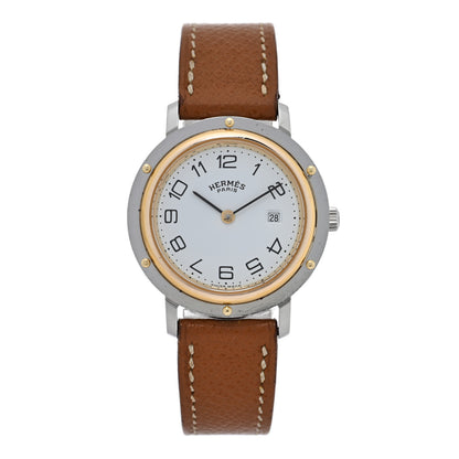 Hermes Stainless Steel Epsom 30mm Clipper Quartz Watch Gold 1 of 4