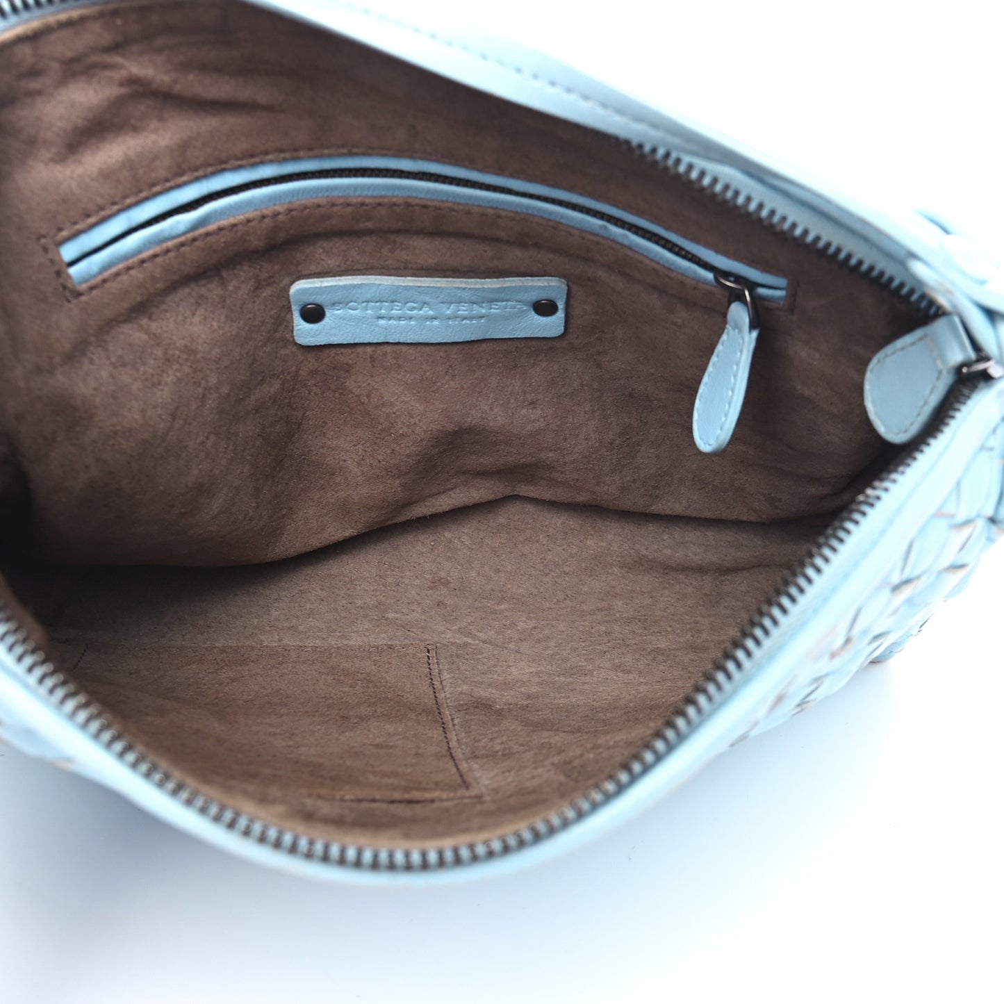 Nappa Intrecciato Crossbody Pillow Light Blue