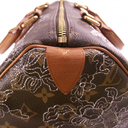 Louis Vuitton Monogram Dentelle Speedy 30 Silver 6 of 8