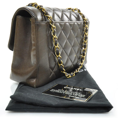 Chanel Lambskin Quilted Medium Flap Brown 2 of 9