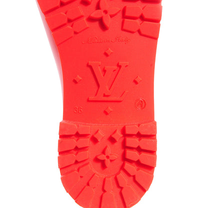Louis Vuitton Rubber Embossed Monogram Splash Rain Boots 36 Coral 6 of 7