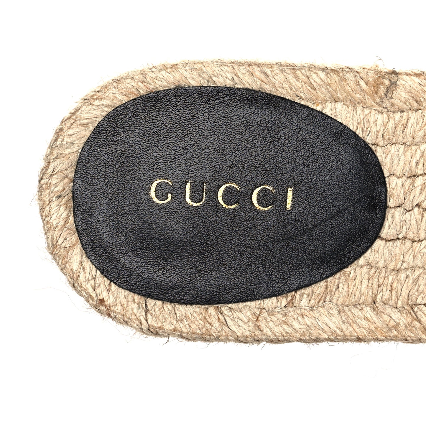 Monogram Matelasse GG Marmont Espadrille 20mm Slide Sandals 36 Beige Ebony Black