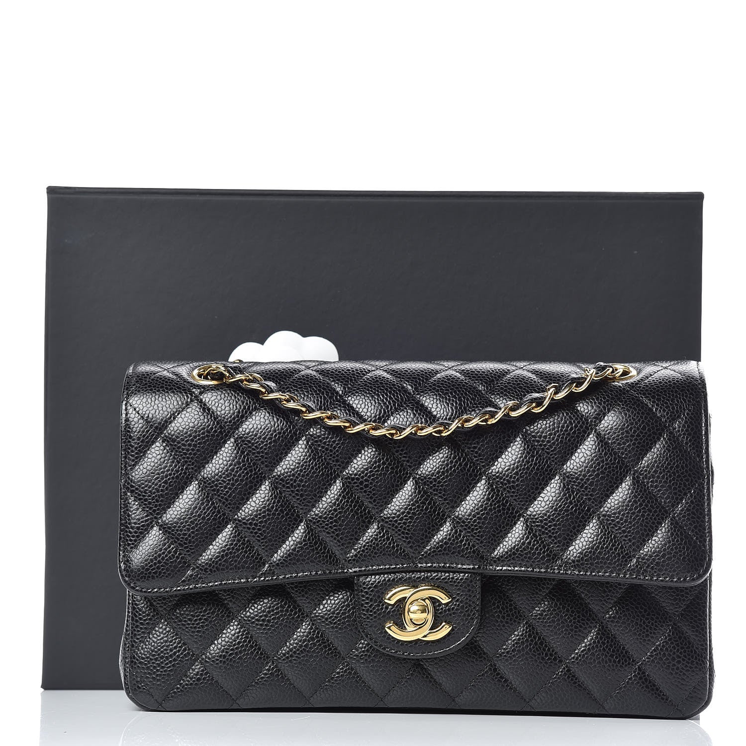 Chanel Caviar Quilted Medium Double Flap Black 12 of 12