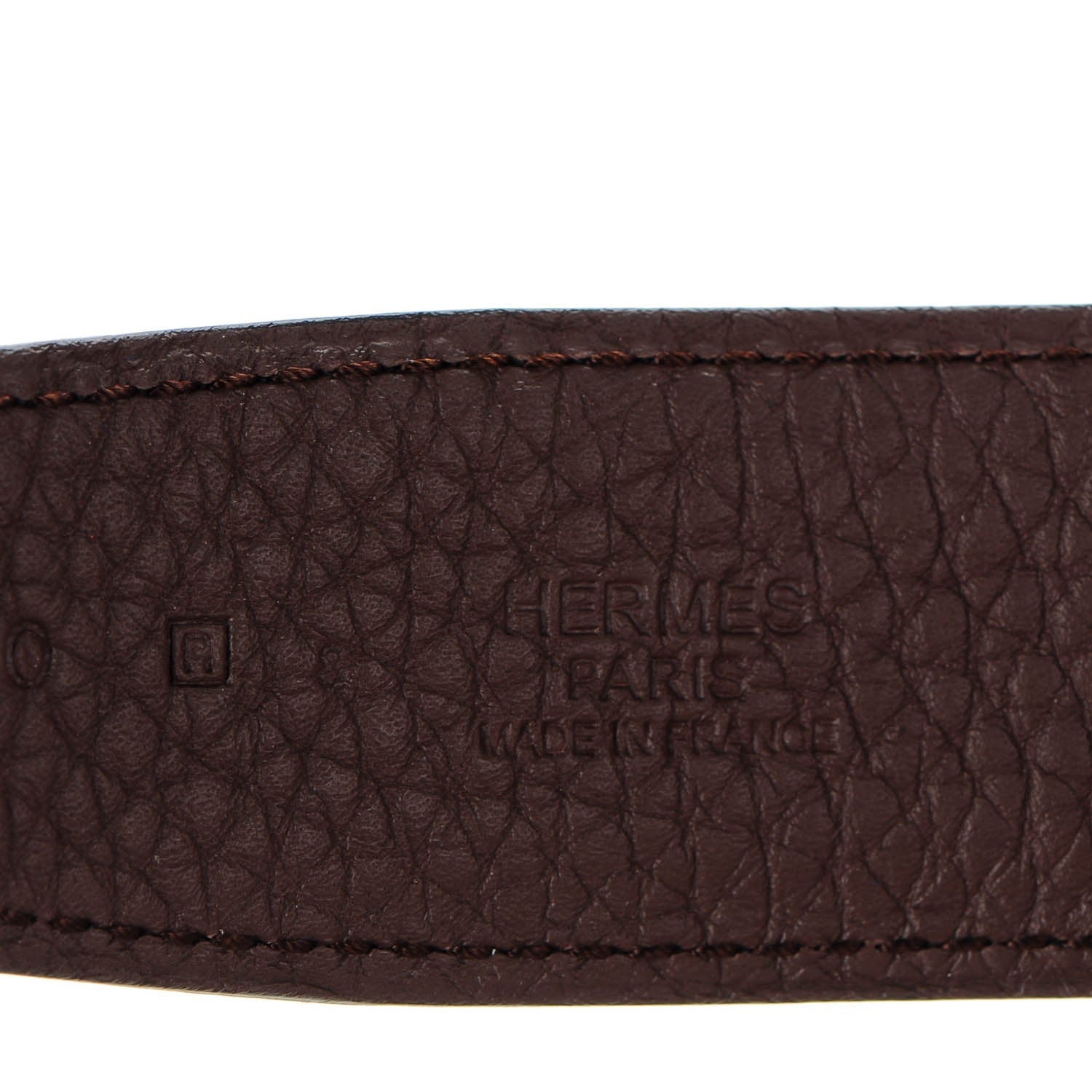 Hermes Box Togo 32mm H Belt 90 Black Chocolate 8 of 11