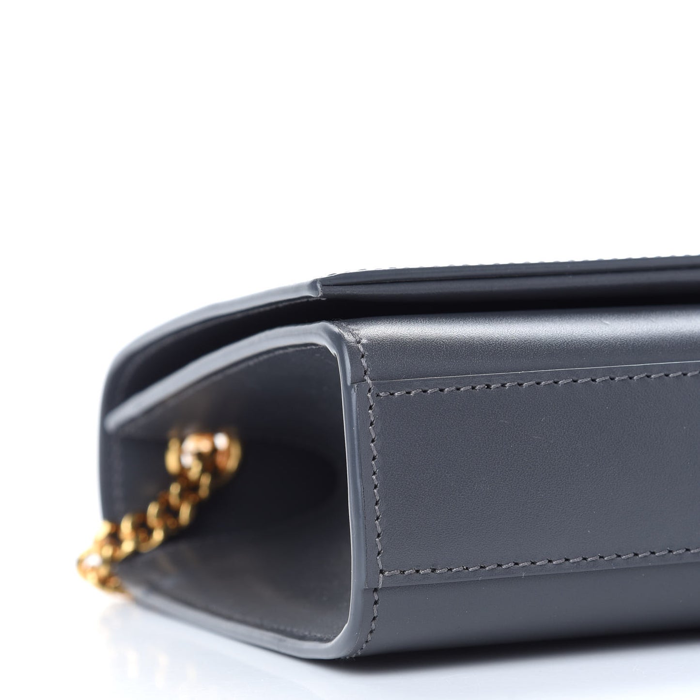 SAINT LAURENT Smooth Calfskin Medium Classic Monogram Kate Tassel Satchel Grey