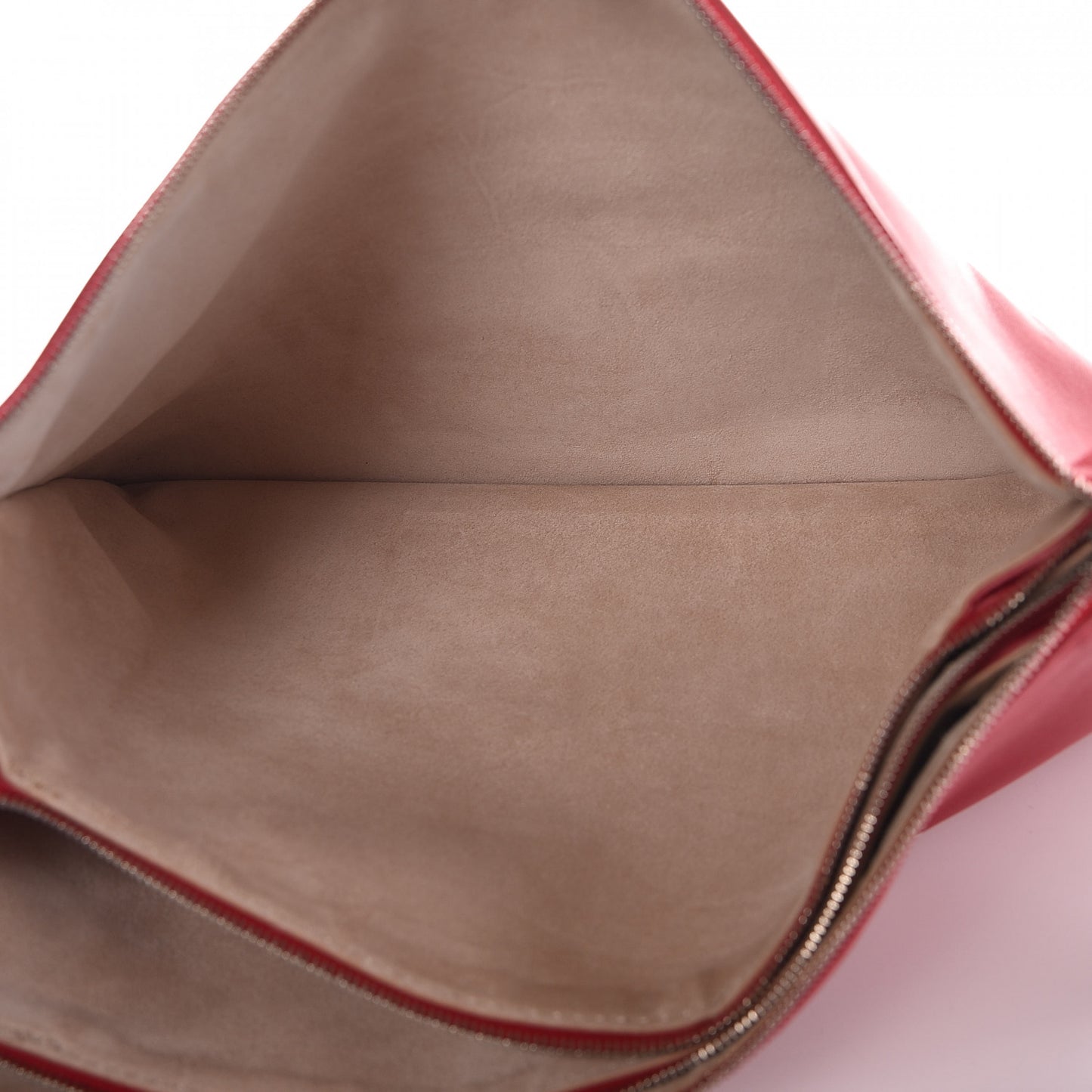 Lambskin Soft Trio Zipped Bag Bright Red