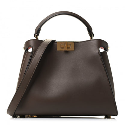 Fendi Vitello Tahiti Burro Bi-Color Medium Peekaboo Iconic Essentially Satchel Maya Camelia Confetto 1 of 4