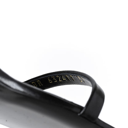 Saint Laurent Lambskin Ankle Strap Sandals 37 Black 8 of 8