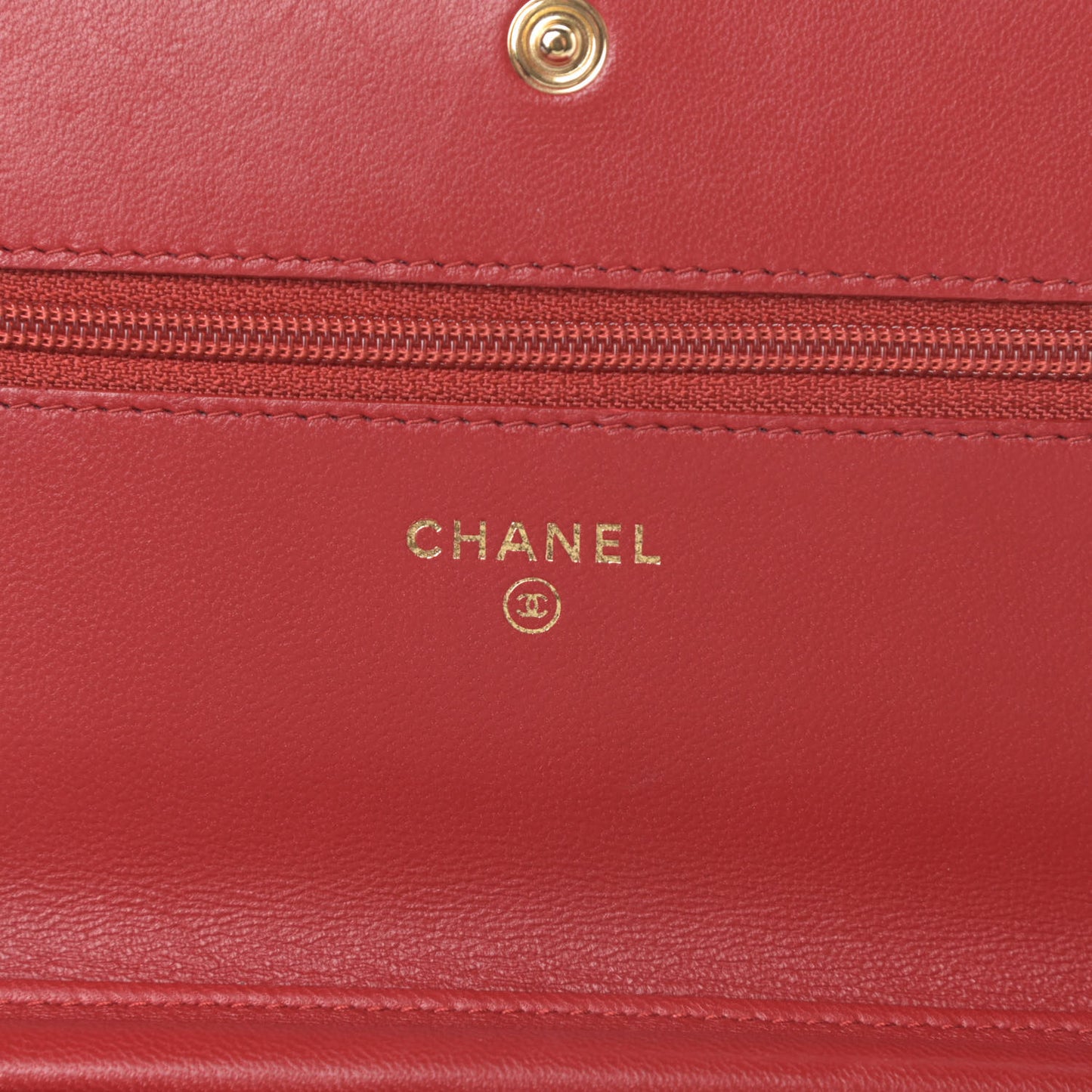 Lambskin Quilted Boy Wallet On Chain WOC Red