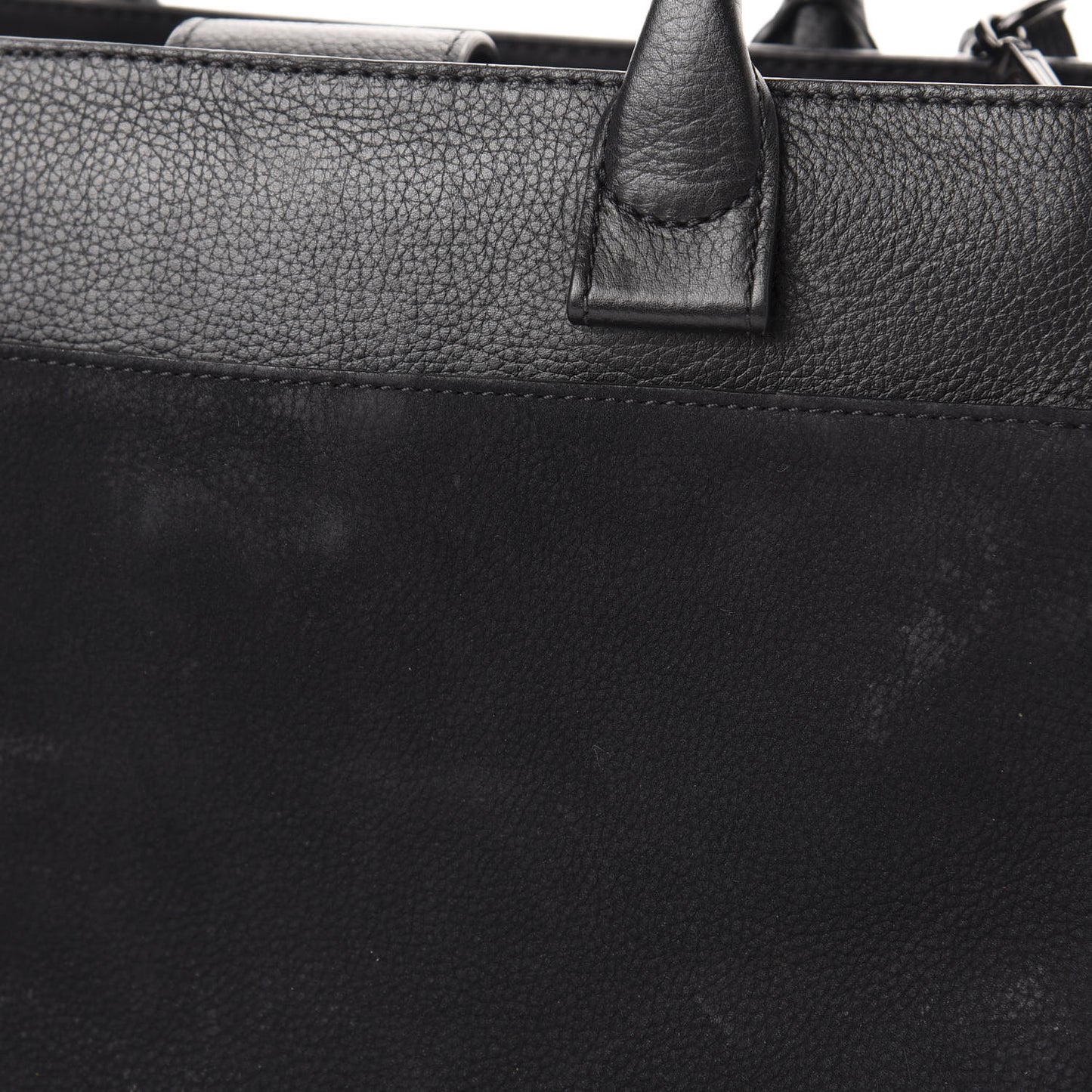 Grained Calfskin Suede Small Neo Executive Shopper Tote Black