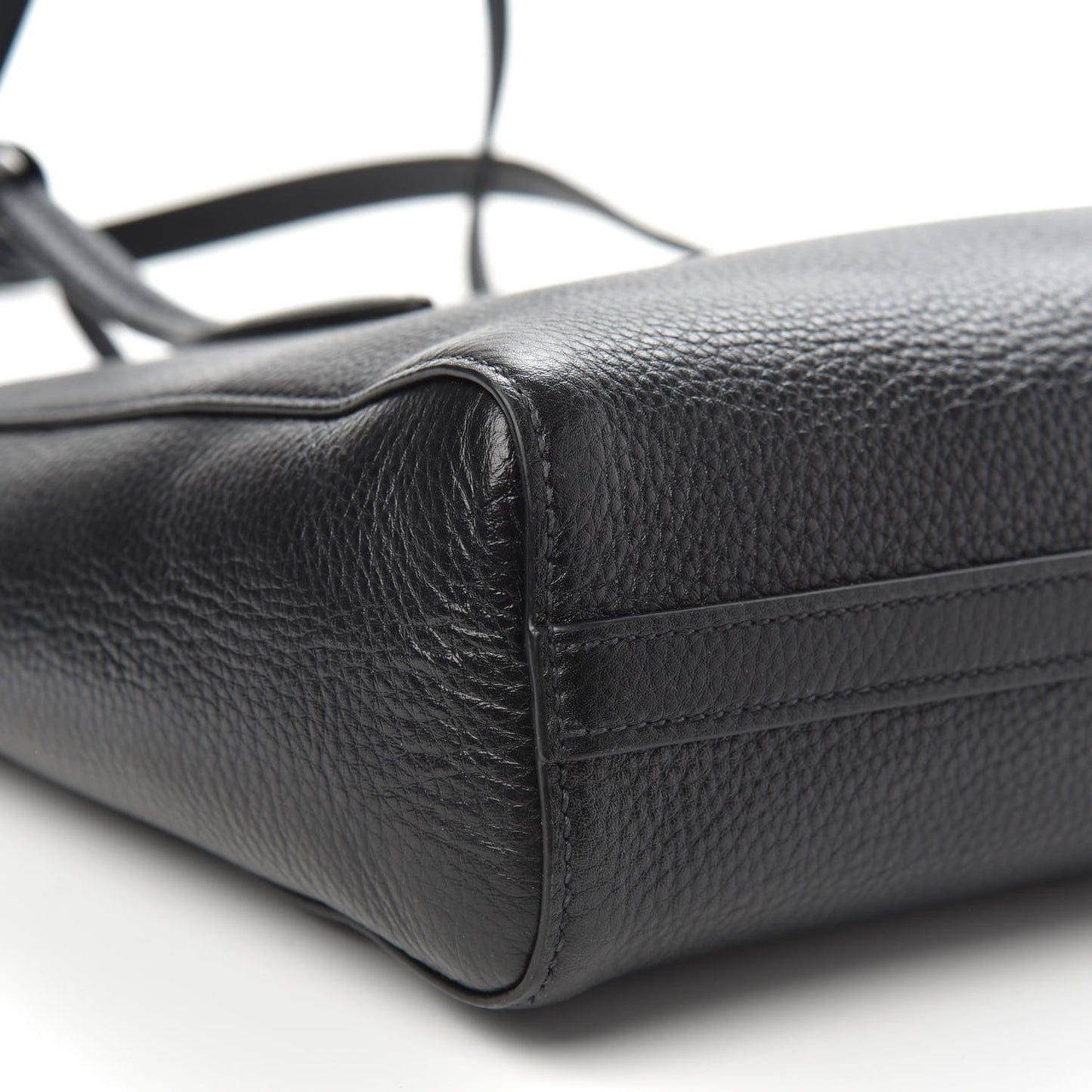 Vitello Daino Shopping Tote Black