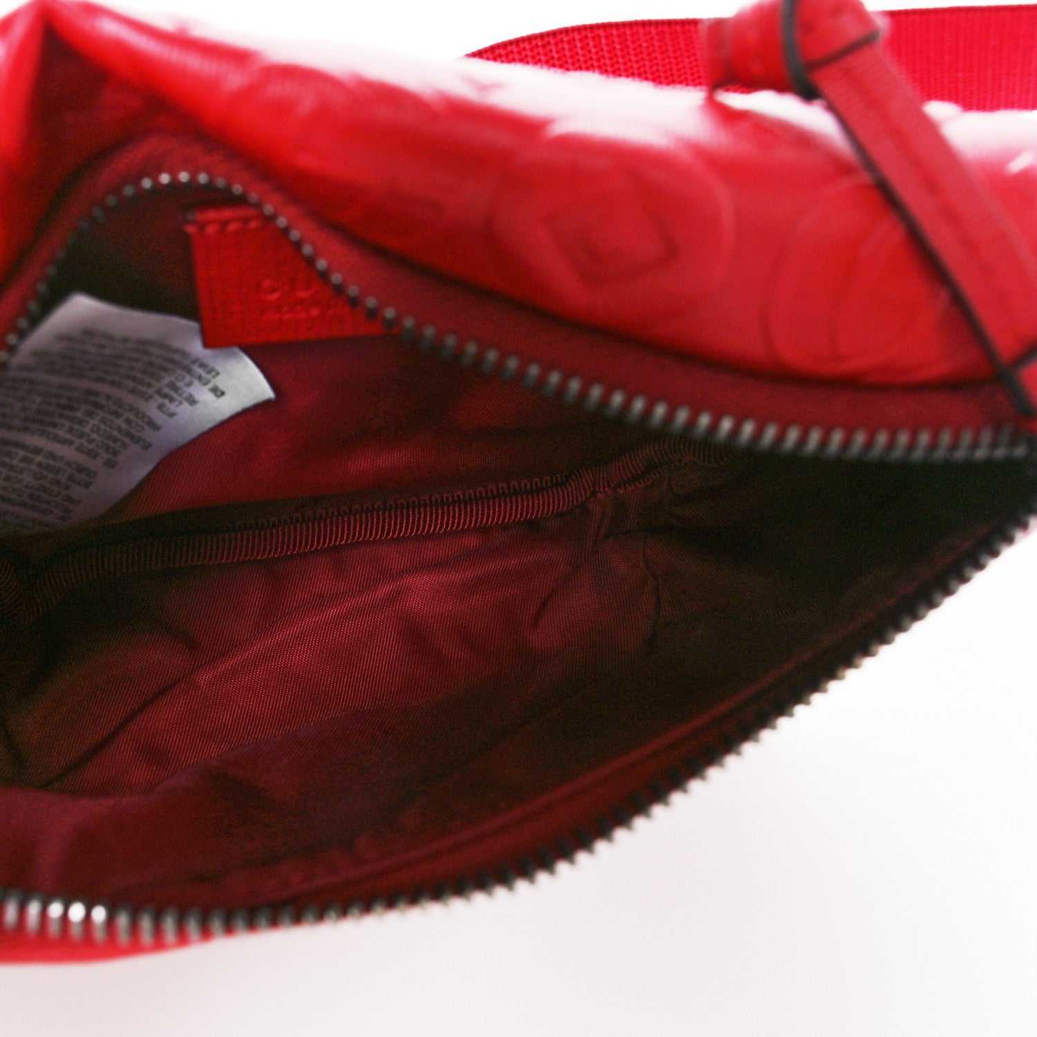 Gucci Calfskin Double G Embossed Childrens Belt Bag Red 5 of 10