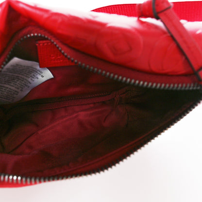 Gucci Calfskin Double G Embossed Childrens Belt Bag Red 5 of 10