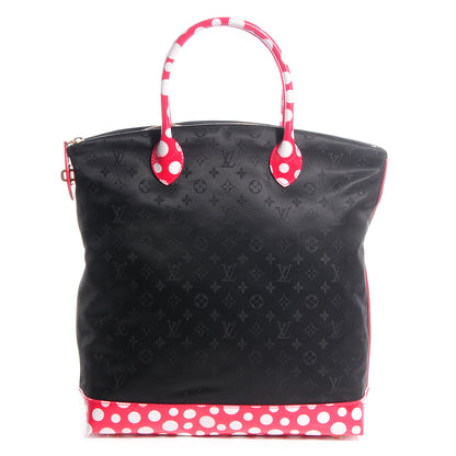 Louis Vuitton Nylon Monogram Kusama Infinity Dots Vertical Lockit Black Red 1 of 8